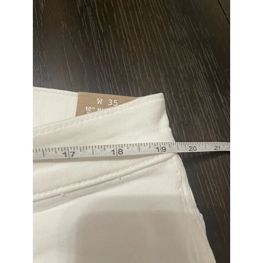 MADEWELL High Rise Skinny Jeans US 20P Size 35 Petite White NEW Step‎ Frayed Hem